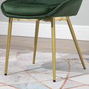 Sedia Imbottita 49x57,5x81 cm in Tessuto Vellutato Verde