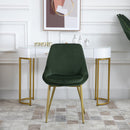 Sedia Imbottita 49x57,5x81 cm in Tessuto Vellutato Verde