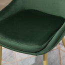 Sedia Imbottita 49x57,5x81 cm in Tessuto Vellutato Verde