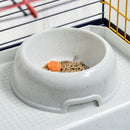 Gabbia per Conigli con Carrello 78x44x91 cm in Metallo Blu e Nero