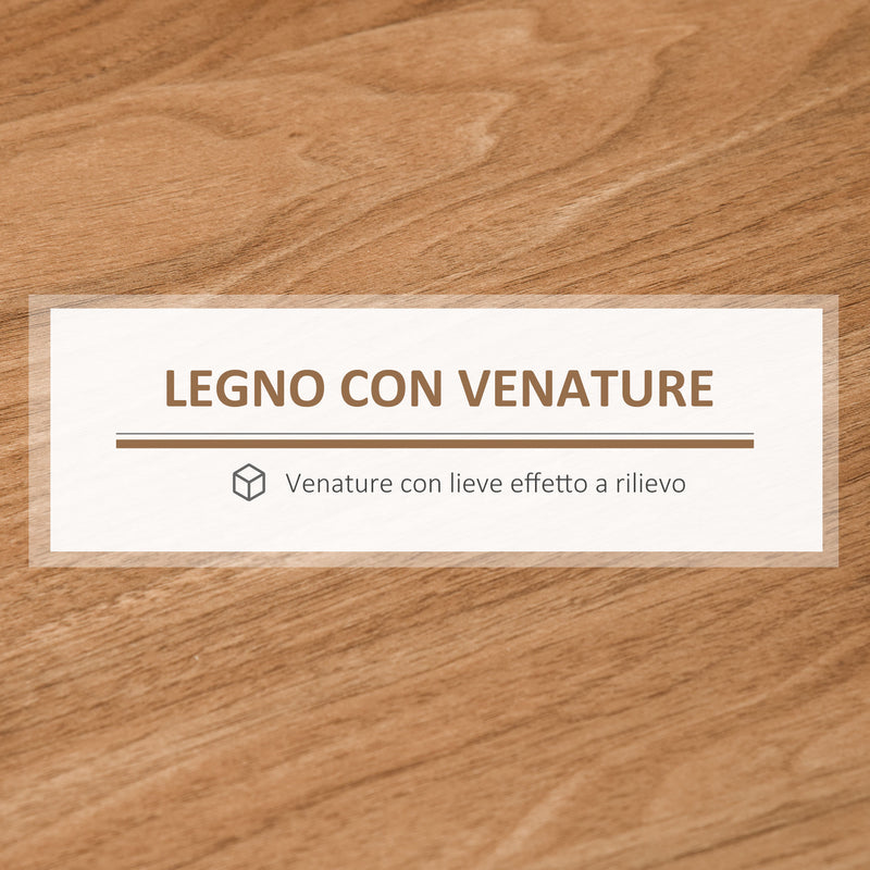 Scrivania con Cassetti e Mensole 105x55x100 cm in Metallo e Legno Truciolare Naturale