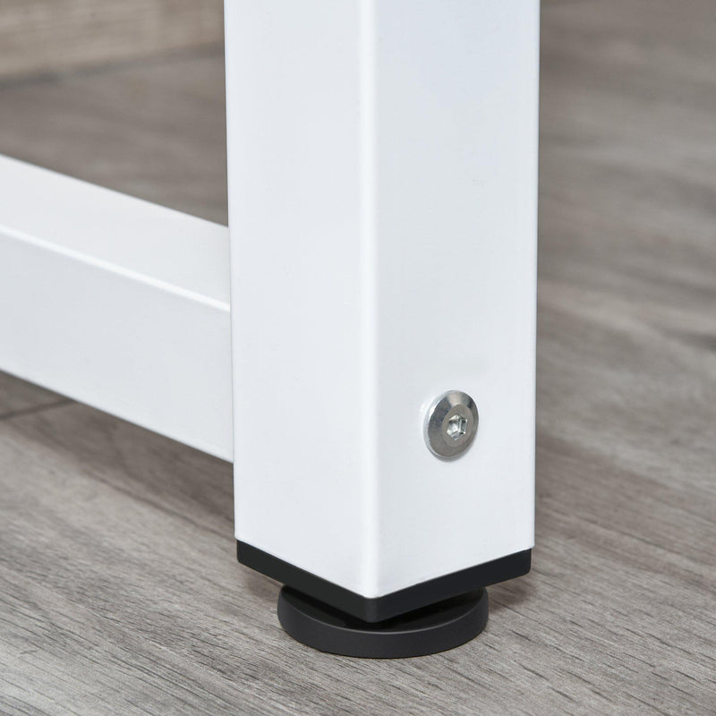 Scrivania con Scaffale 120x60x125 cm in Legno Bianco