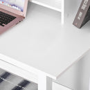 Scrivania con Scaffale 120x60x125 cm in Legno Bianco