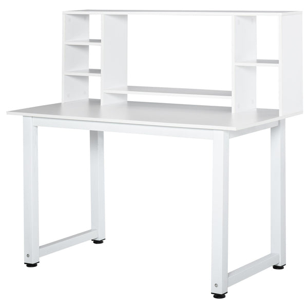 prezzo Schreibtisch mit Regal 120 x 60 x 125 cm in White Wood