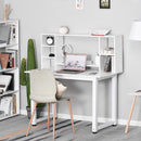Scrivania con Scaffale 120x60x125 cm in Legno Bianco