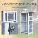 Voliera Gabbia per Uccelli 80,5x57x158,5 cm in Legno Grigio