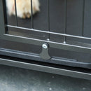 Gabbia per Cani Pieghevole 109,5x71x78 cm con Ruote in Metallo Grigio Scuro