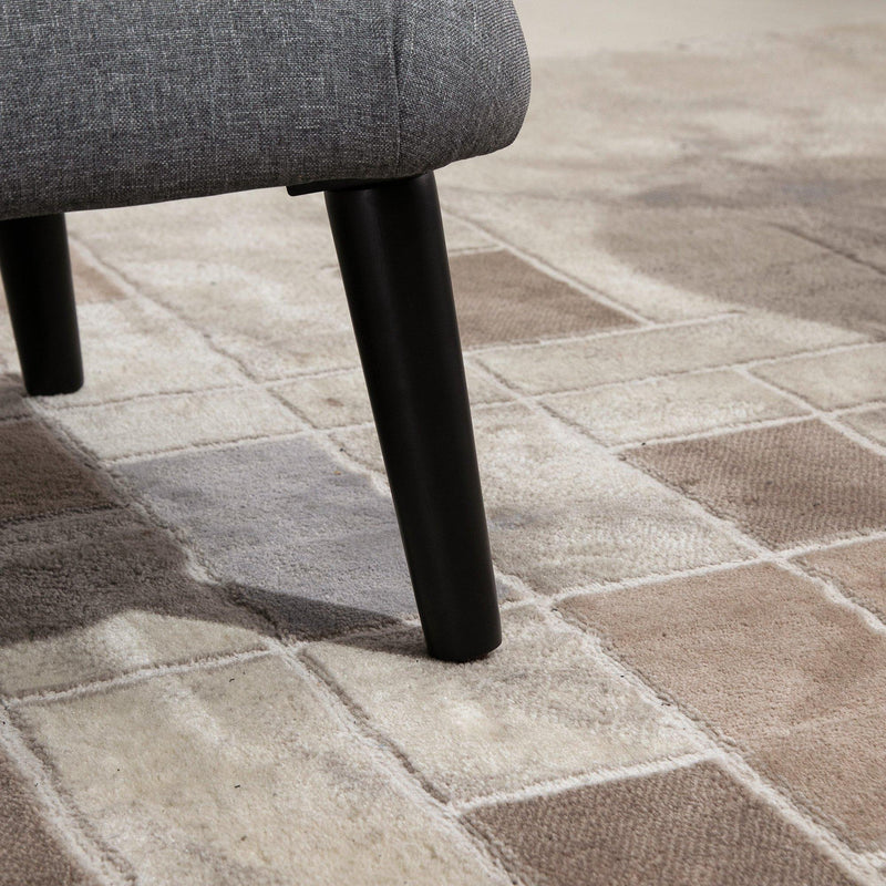 Divano 2 Posti 114x57x70 cm in Tessuto Grigio