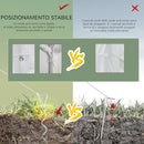 Gazebo da Giardino Pieghevole con Zanzariera 595x295x255 cm in Metallo e Tessuto Bianco