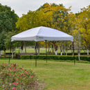 Gazebo da Giardino Pieghevole 3x3m in Tessuto Oxford Bianco