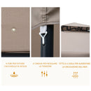 Gazebo da Giardino Pieghevole con Zanzariera 2,94x2,94m in Metallo e Tessuto Talpa