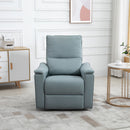 Poltrona Relax Reclinabile Manuale in Tessuto Grigio-Verde