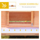 Conigliera da Esterno 309x79x86 cm in Legno Tetto Verde