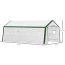 Serra da Giardino con 8 Finestre 600x300x240 cm in Acciaio Bianca