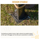 Gazebo da Giardino con Zanzariera 3,6x3m Tetto in Policarbonato Marrone