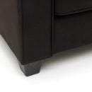 Divano 2 Posti 182x85x77 cmin Tessuto Nero