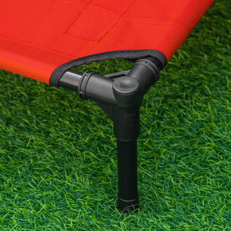 Brandina Portatile per Cani 68x46x18 cm Fino a 11Kg in Metallo e Tessuto Oxford Rosso