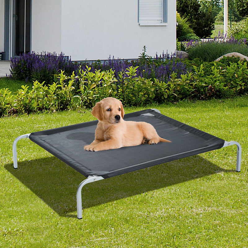 Brandina Portatile per Cani 89x58x20 cm Fino a 18Kg in Metallo e Tessuto a Rete Nero