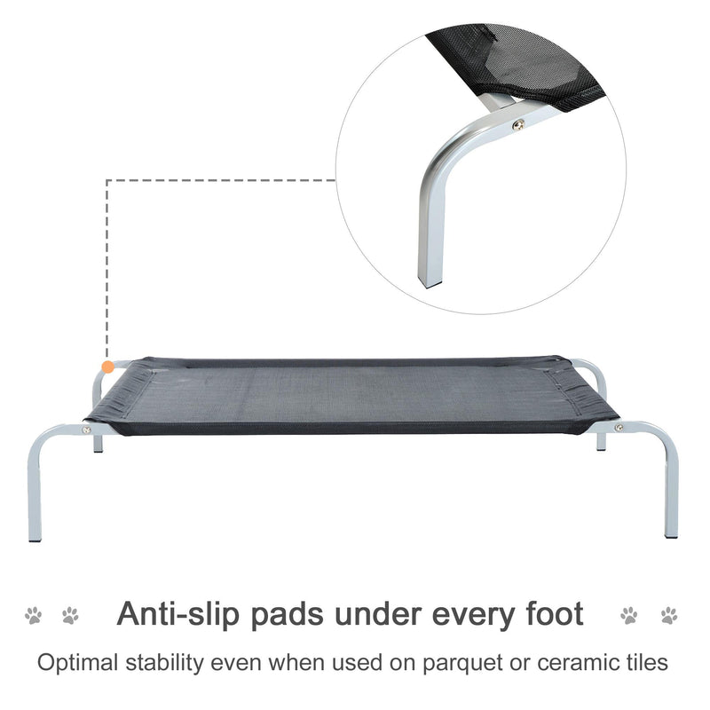 Brandina Portatile per Cani 89x58x20 cm Fino a 18Kg in Metallo e Tessuto a Rete Nero