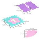 Tappeto Puzzle 25 Pezzi 120x31,5x1 cm con Numeri in EVA Multicolore