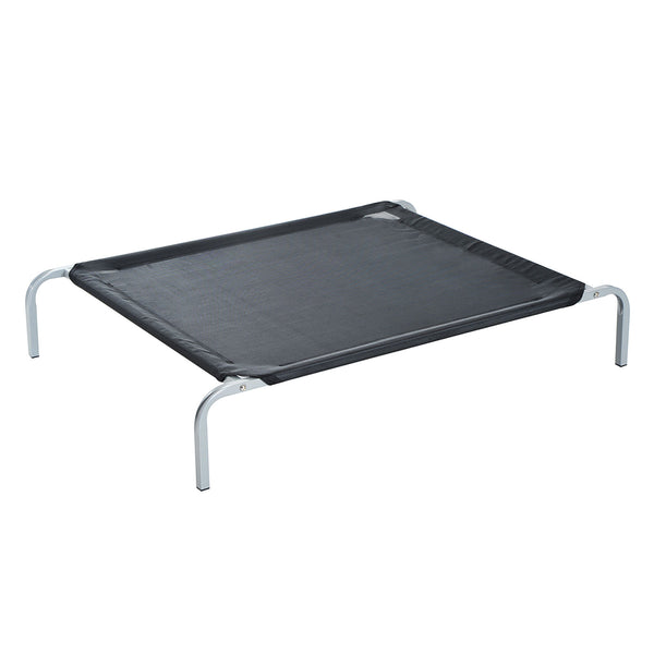 Tragbares Bett für Hunde 110 x 80 x 20 cm bis 22 kg aus Metall und schwarzem Netzstoff online