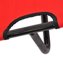 Brandina Portatile per Cani 78x68x20 cm Fino a 18Kg in Metallo e Tessuto Oxford Rosso