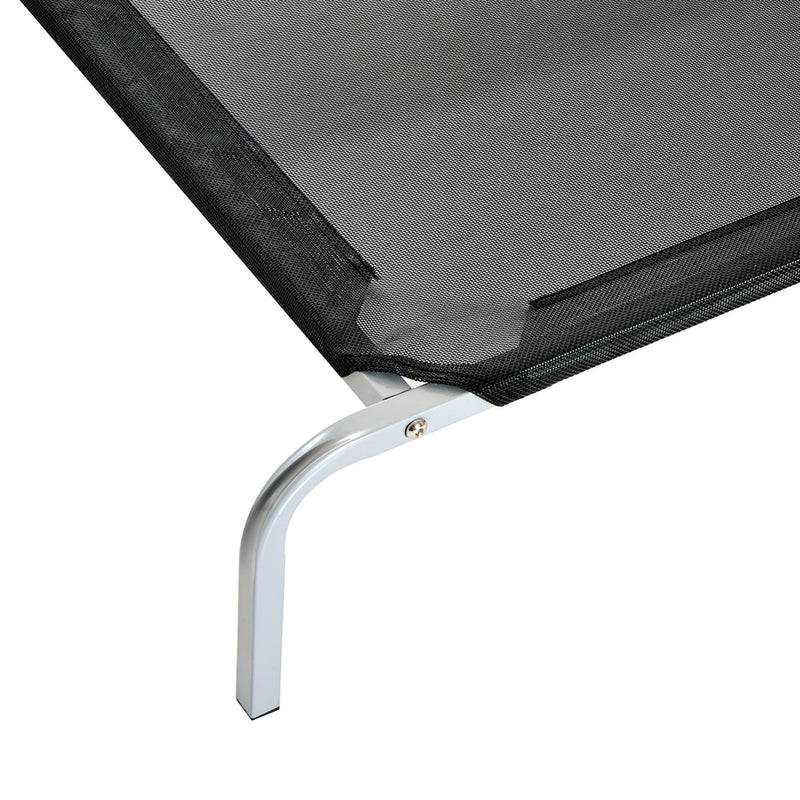 Brandina Portatile per Cani 110x80x20 cm Fino a 31,8Kg in Metallo e Tessuto a Rete Nero