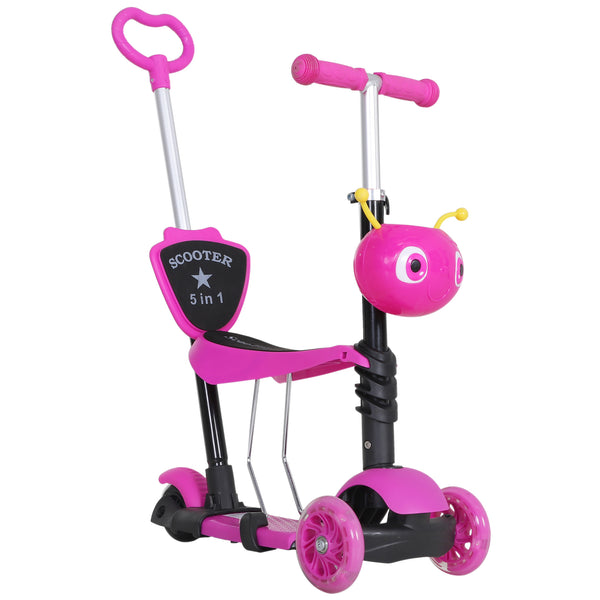 Scooter Dreirad Kinderwagen mit 3 Rädern 62x25x72,5 cm Pink prezzo