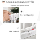 Cancelletto Bambini Barriera di Protezione 71x72,5 cm in Metallo Bianco