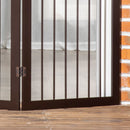 Cancelletto di Sicurezza per Animali Domestici 160x76 cm in MDF Marrone Scuro