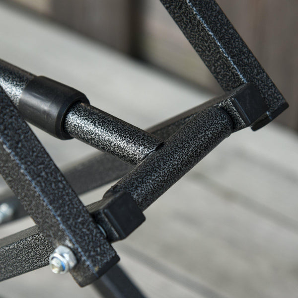 prezzo Klappbarer Gartentisch 64 x 46 x 34-64 cm Höhenverstellbar Schwarz und Weiß