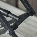 Tavolino Pieghevole da Giardino 64x46x34-64 cm Alzata Regolabile Nero e Bianco