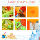 Sabbiera Gioco Sensoria con Acqua e Sabbia per Bambini 23 Pezzi Multicolore