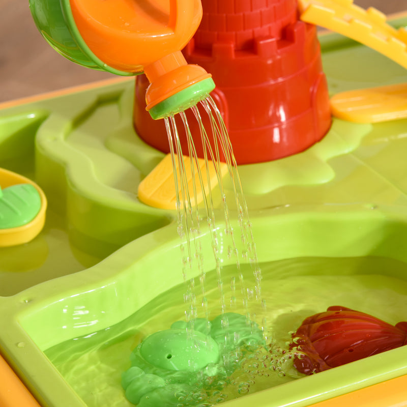 Sabbiera Gioco Sensoria con Acqua e Sabbia per Bambini 23 Pezzi Multicolore