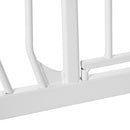 Cancelletto Bambini Barriera di Protezione 96x72,5 cm in Metallo Bianco