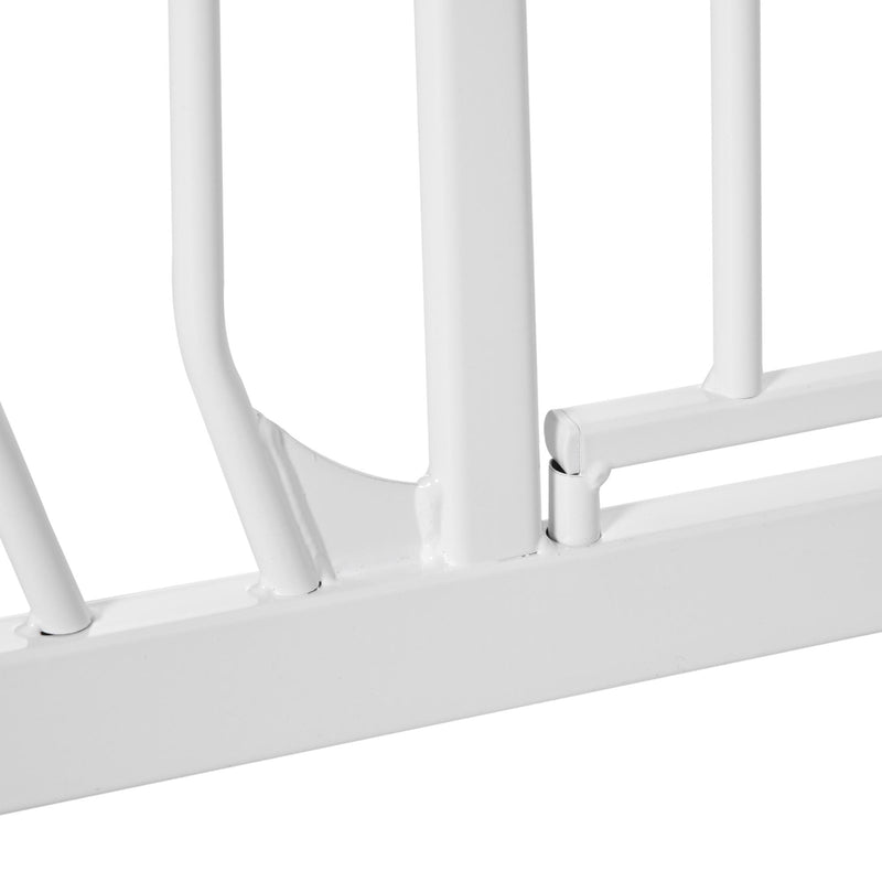 Cancelletto Bambini Barriera di Protezione 96x72,5 cm in Metallo Bianco