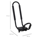 Set 2 Staffe Porta Kayak 46x16,5x47 cm Attacco Universale per Portapacchi Nere