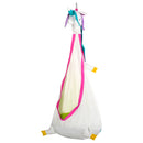 Sedia Sospesa Unicorno per Bambini 70x150 cm in Cotone con Cuscino Bianca