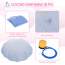 Sedia Sospesa Unicorno per Bambini 70x150 cm in Cotone con Cuscino Bianca