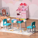 Tavolo Contenitore e 2 Sedie per Bambini in Polipropilene Multicolore
