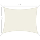 Tenda a Vela Ombreggiante Rettangolare 4x6m in Poliestere Bianco Crema