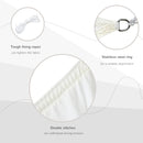 Tenda a Vela Ombreggiante Rettangolare 4x6m in Poliestere Bianco Crema