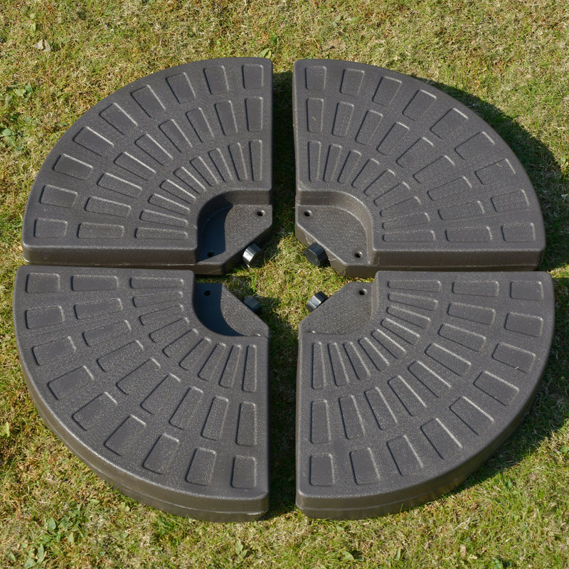 Base per Ombrellone da Giardino Ø100x10,5 cm in HDPE Marrone