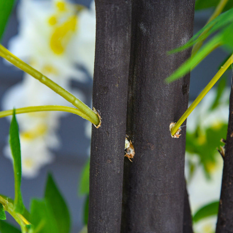 Pianta Artificiale Glicine Bianco H165 cm con Vaso