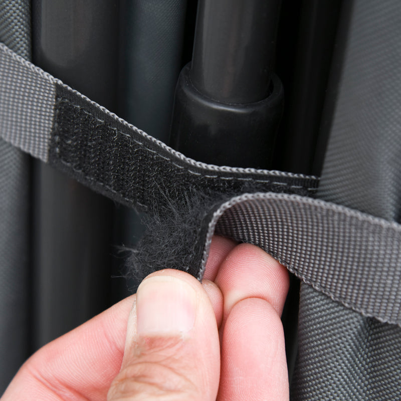 Letto Matrimoniale da Campeggio Pieghevole 194x127x46 cm in Metallo e Tessuto Oxford Grigio