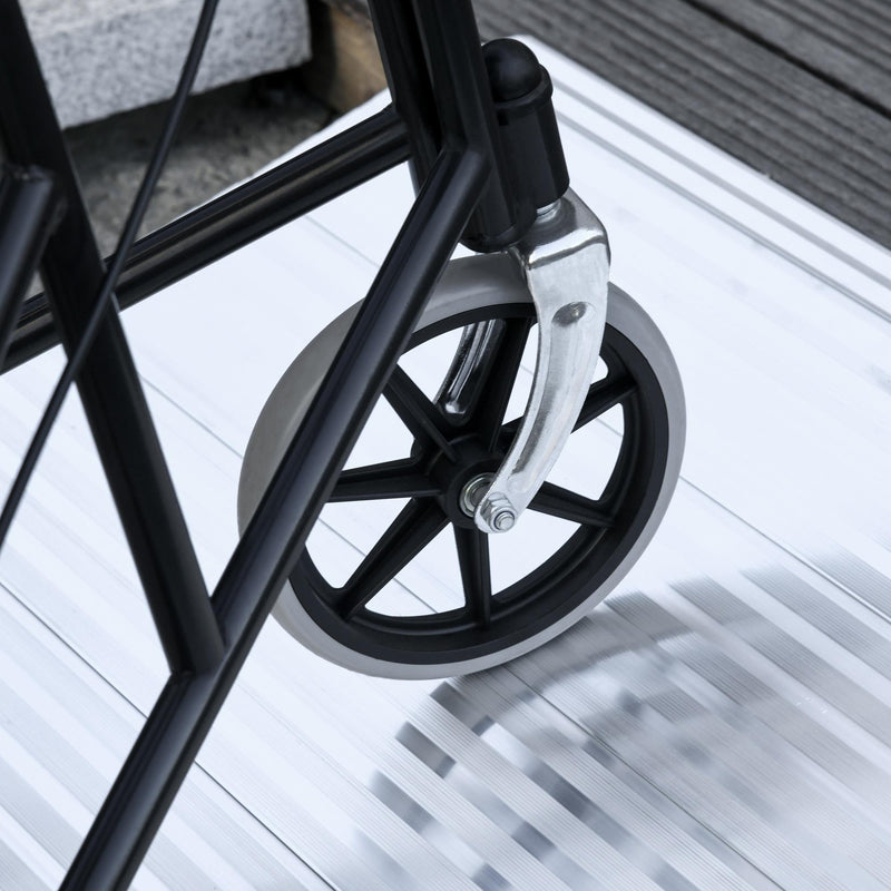Rampa per Sedia a Rotelle H12,5 cm Max 318 Kg in Alluminio Antiscivolo
