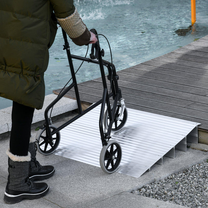 Rampa per Sedia a Rotelle H12,5 cm Max 318 Kg in Alluminio Antiscivolo