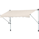 Tenda da Sole Avvolgibile 4x1,2m Autoportante Bianca