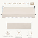 Tenda da Sole Avvolgibile 4x1,2m Autoportante Bianca