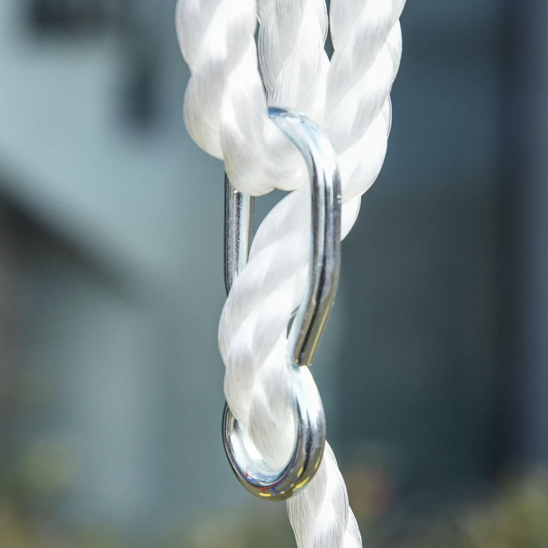 Altalena da Giardino 4 Posti 290x180x196 cm con Cavallina in Metallo